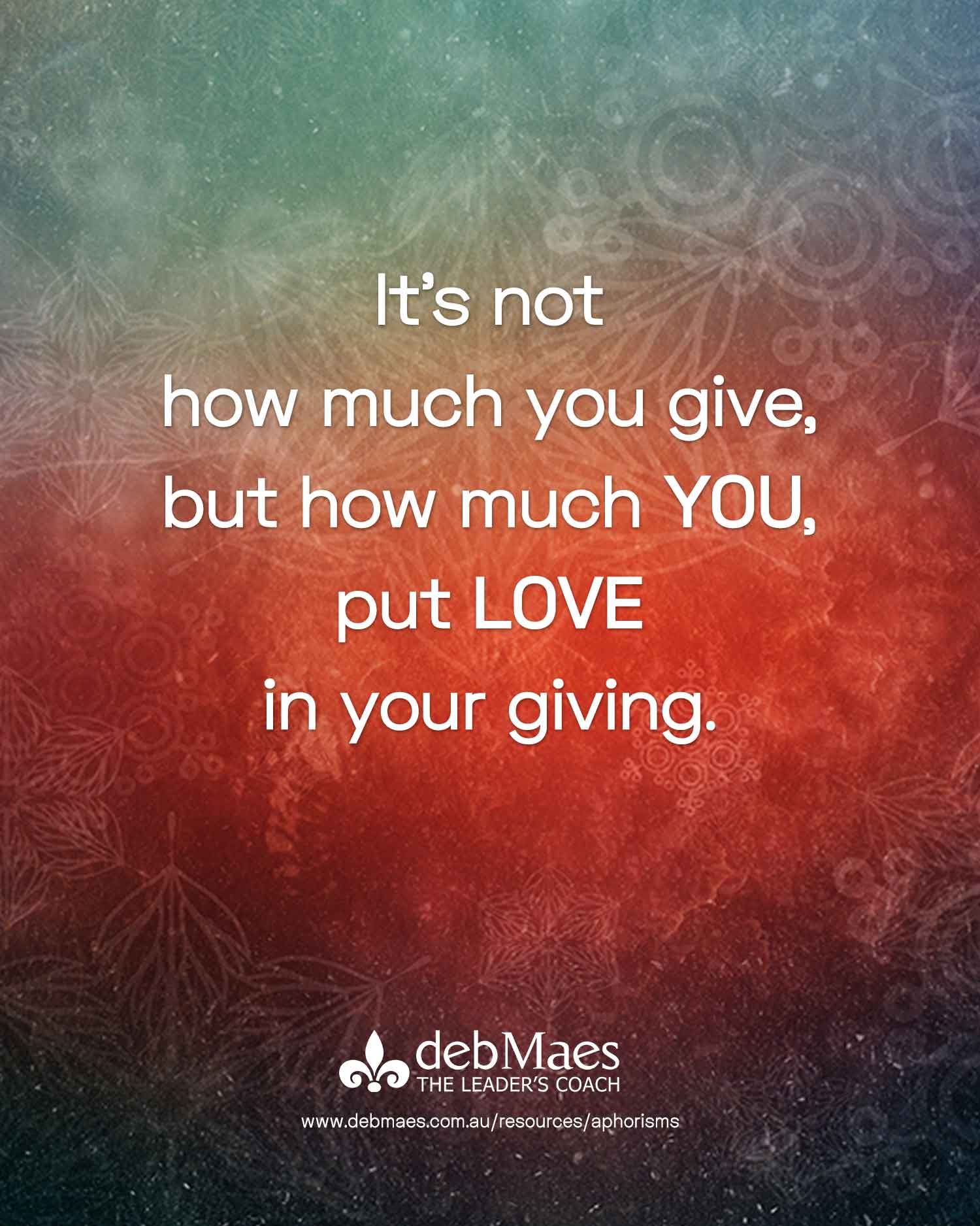 love in your giving