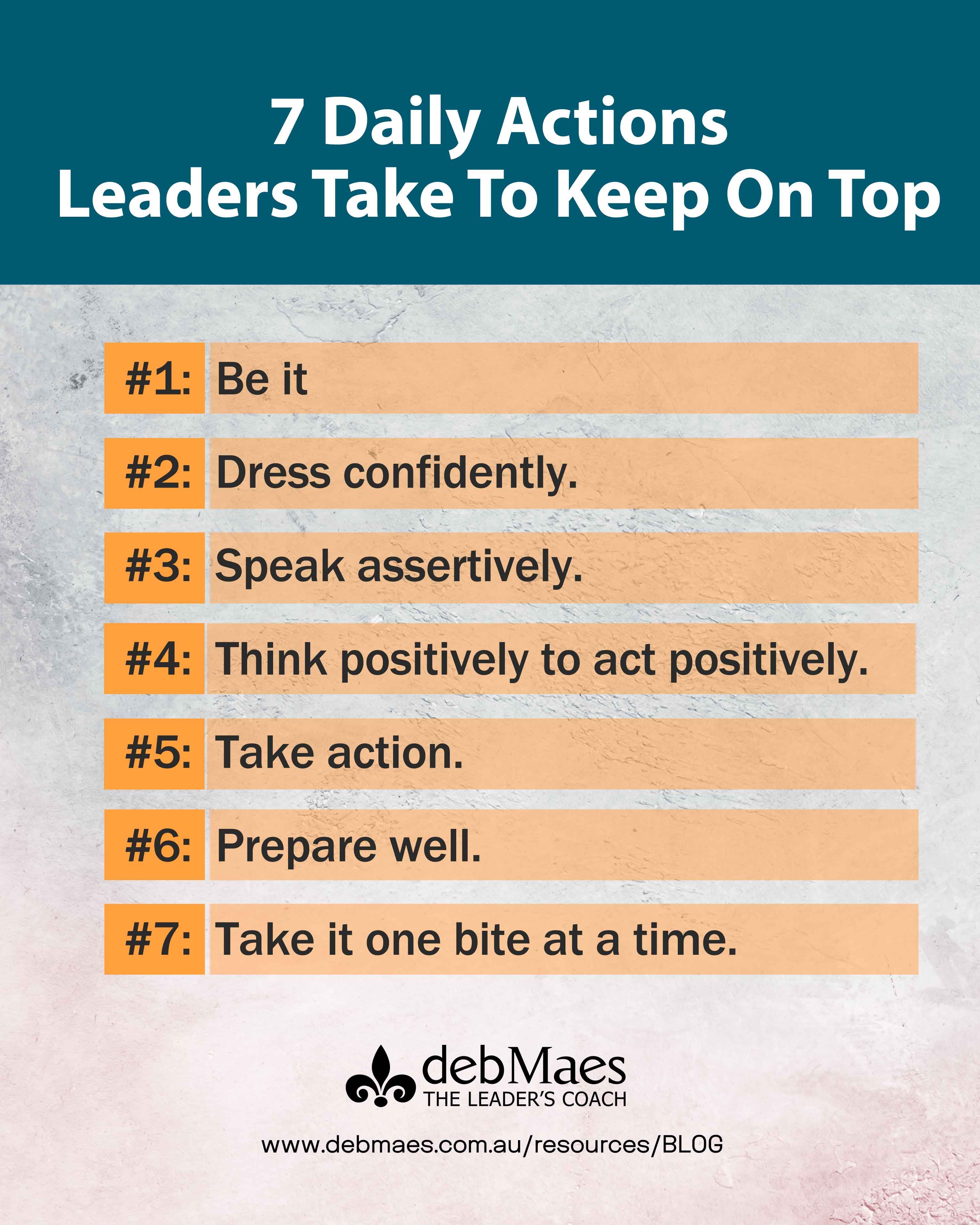 seven daily actions leader take to keep on top
